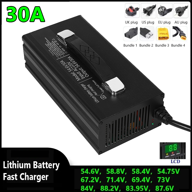 84V 20A Smart Charger - 48V 60V 72V 30A Intelligence Lithium
