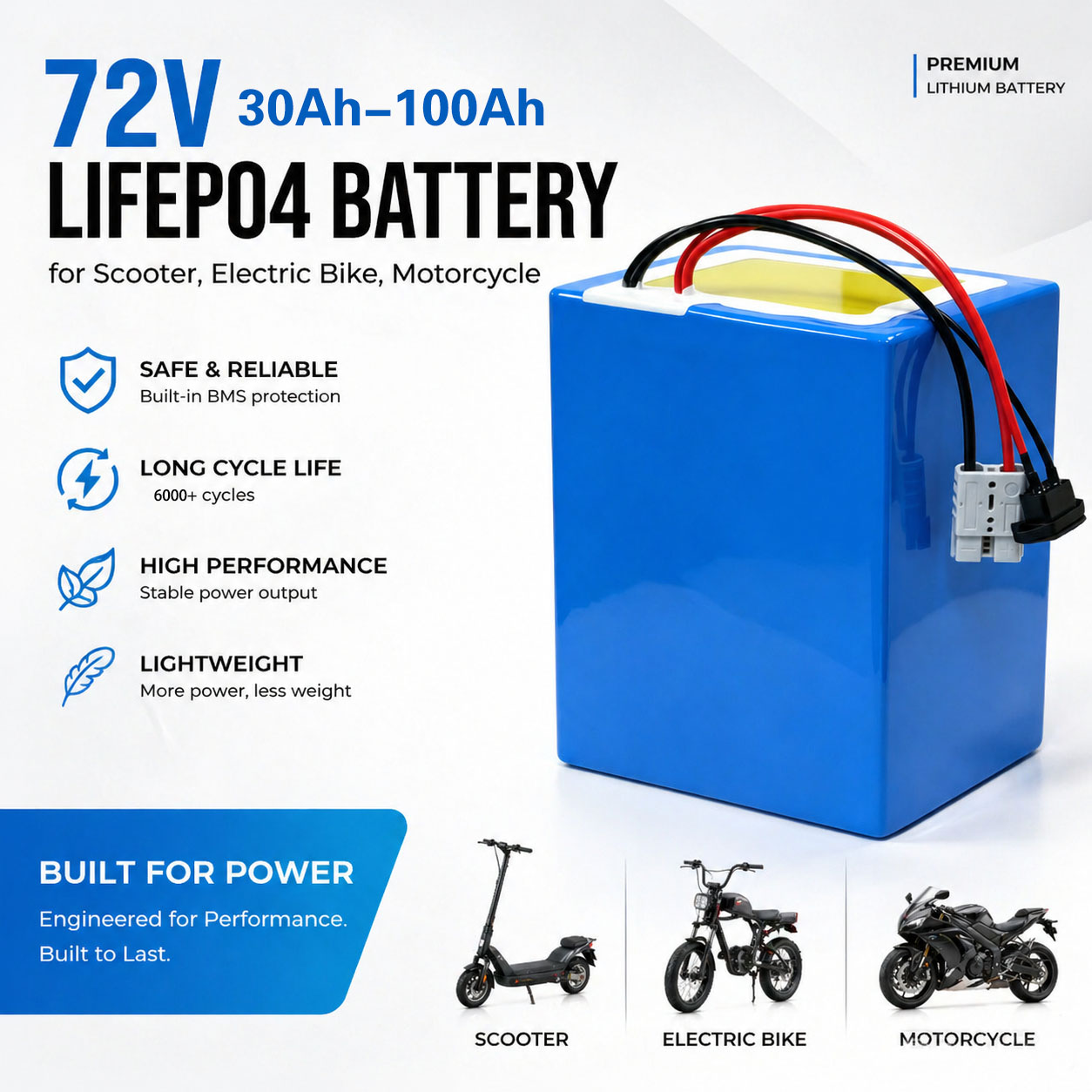 Lithium LiFePO4 72V 50Ah 60Ah  - đánh giá và giá 72V 40Ah Lifepo4 Battery Pack